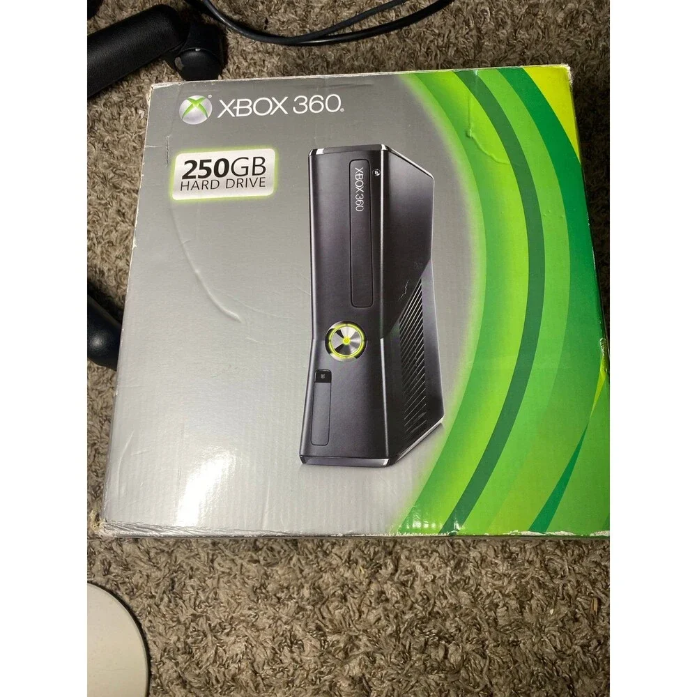 Microsoft Xbox 360 Slim Console 250GB Black - Tested - In Box Matching Serials